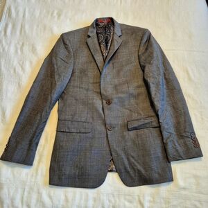 Lord and Taylor Men's size 38R The Mason Fit gray wool sport coat, EUC